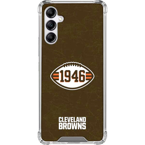 NFL Cleveland Browns Alternate Distressed Galaxy A15 5G Clear Case